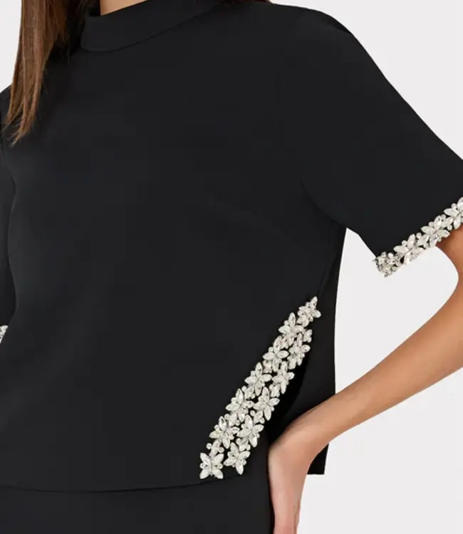 Milly Rayna Crystal Trim s/s Blouse Sz S