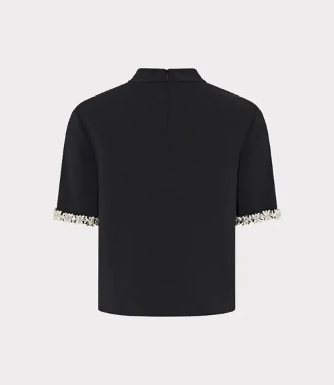 Milly Rayna Crystal Trim s/s Blouse Sz S