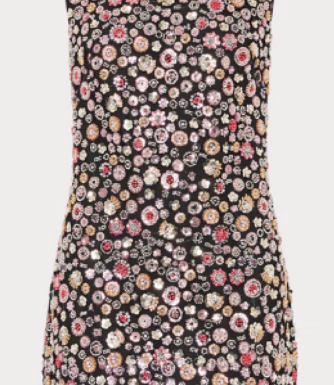 Milly Ivette Gem Embellished Shift Dress SZ 4