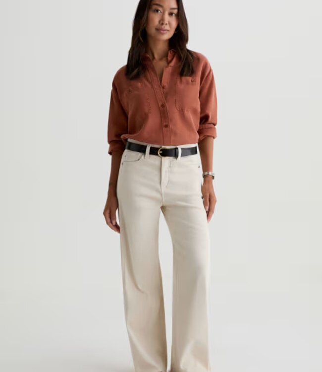 Adriano Goldschmied Saige Wide Leg Crop Cream