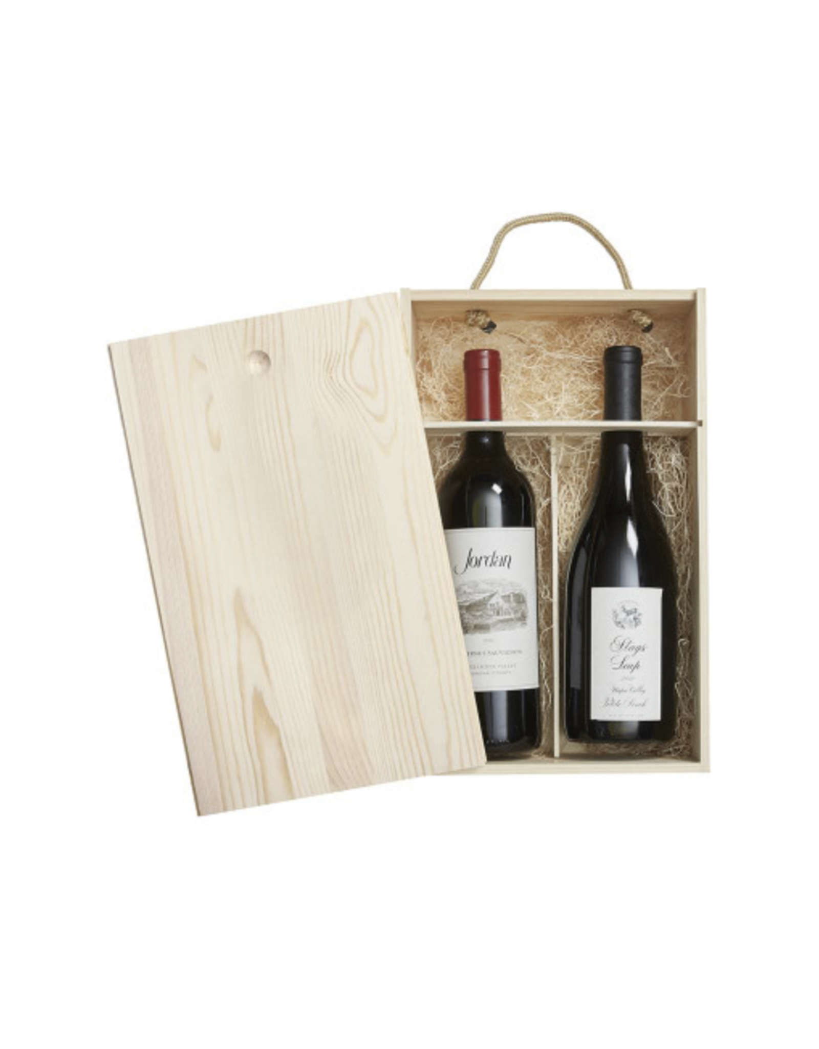 IWA Double Sided Pine Wood Wine Box