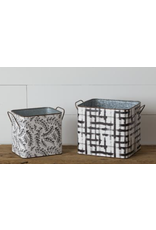 Audrey's Distressed Plaid Square Nested Tin