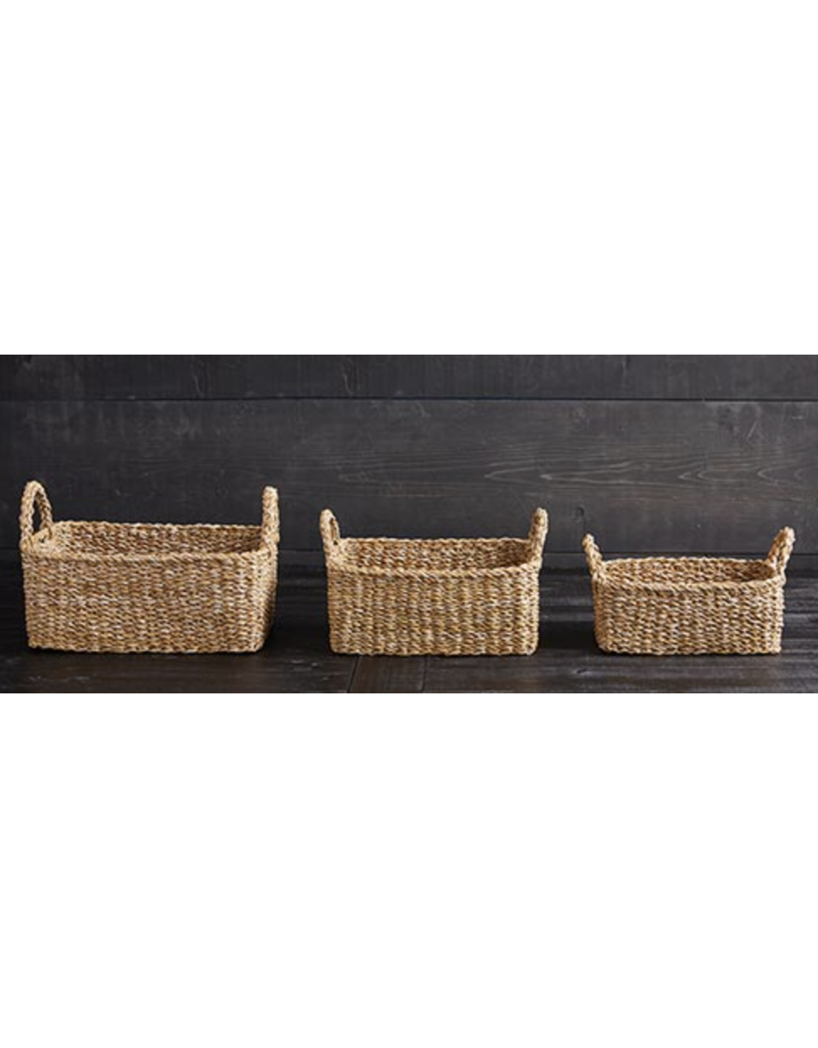 Creative Brands Mini Rectangle Seagrass Basket Medium