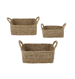 Creative Brands Mini Rectangle Seagrass Basket Small