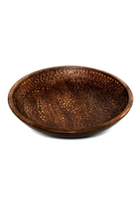 Heritage Lace Hammered 8" Mango Wood Bowl