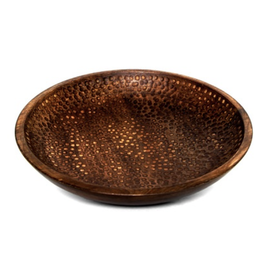 Heritage Lace Hammered 8" Mango Wood Bowl