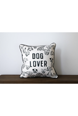 Little Birdie Black & White Dog Lover Pillow