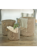 VIP Home & Garden Medium Canvas Storage Basket