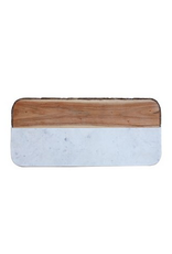 Creative Co-Op White Marble with Live Edge