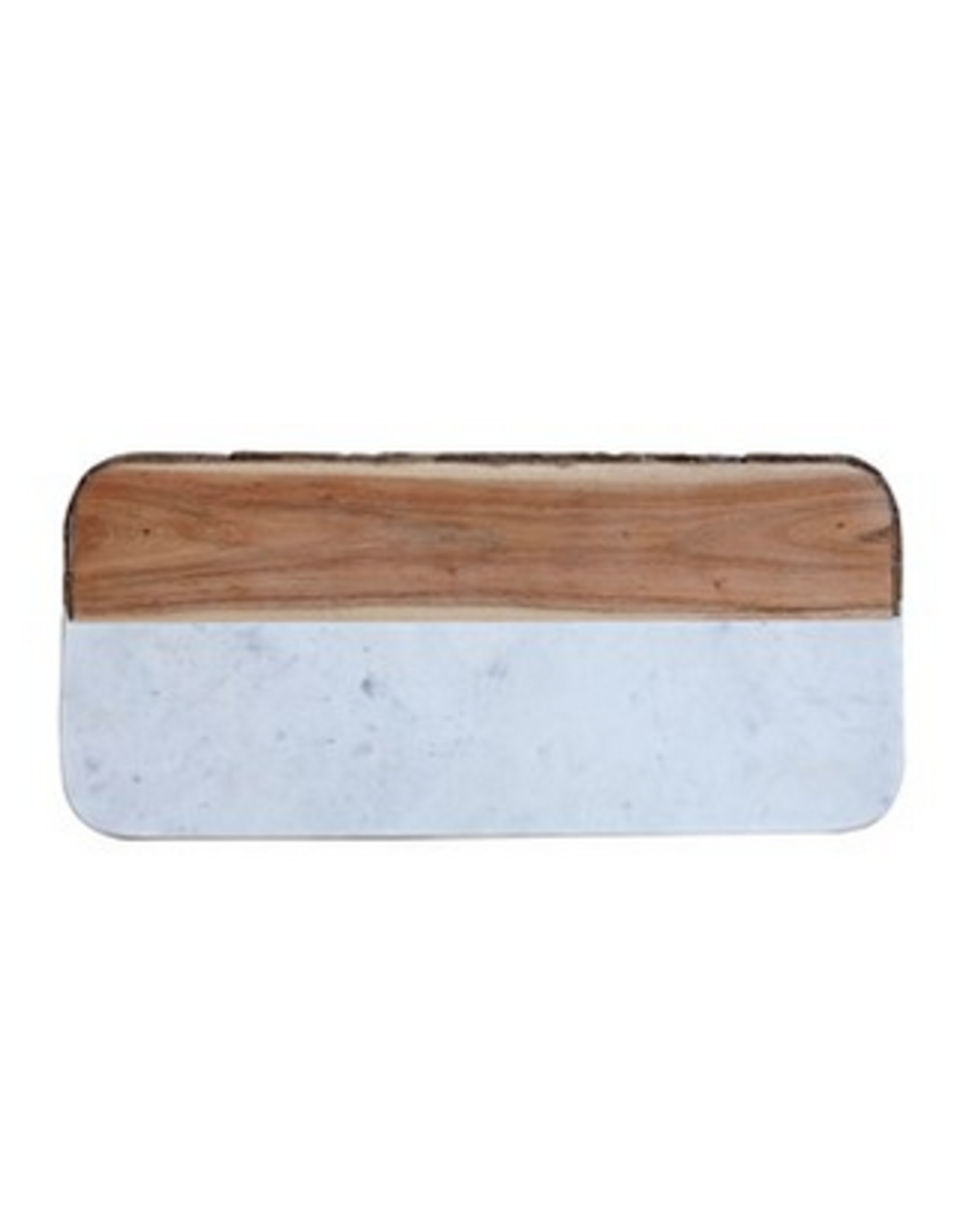 Creative Co-Op White Marble with Live Edge