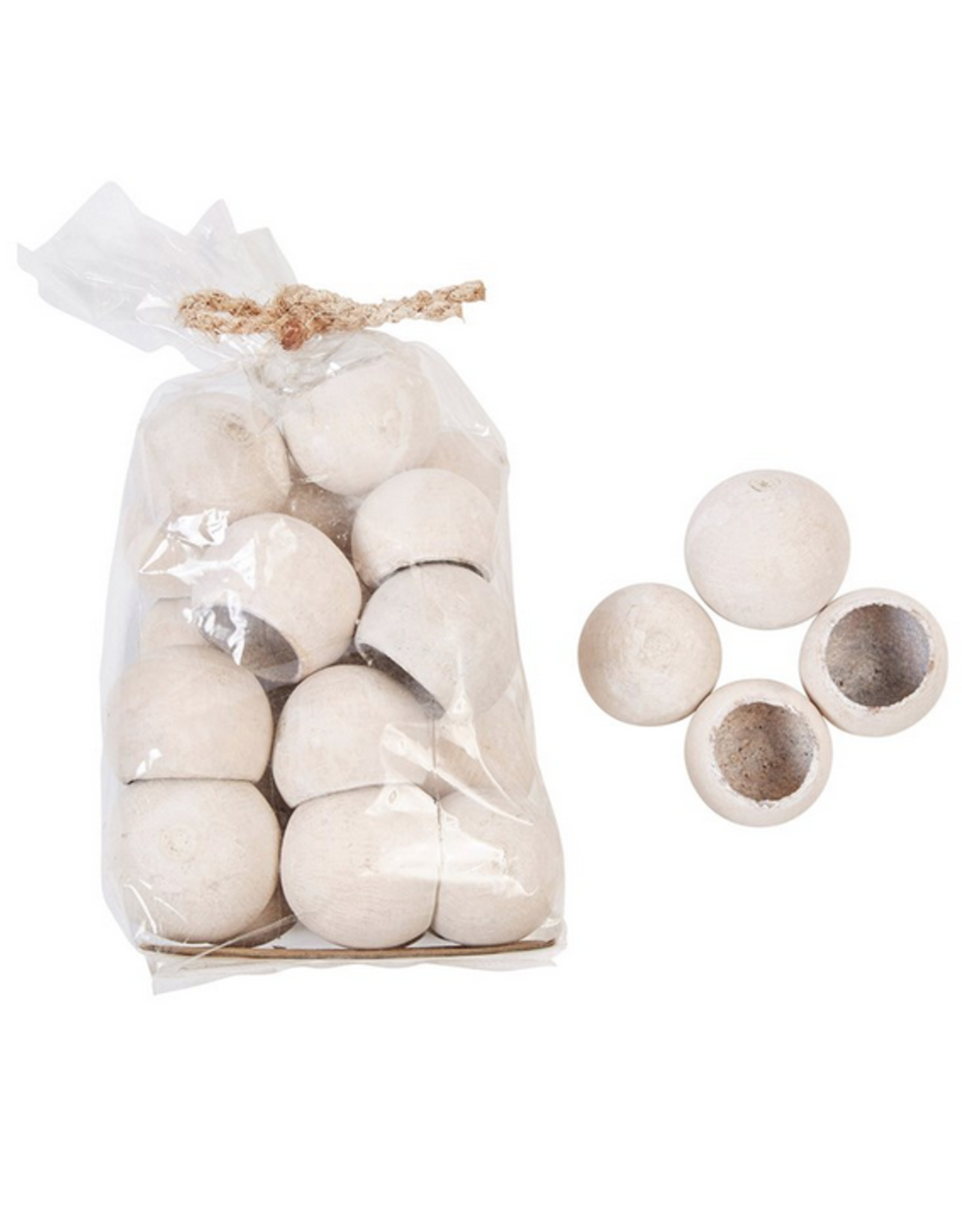 Creative Co-Op Dried Natural Bell Cup in bag Whitewash