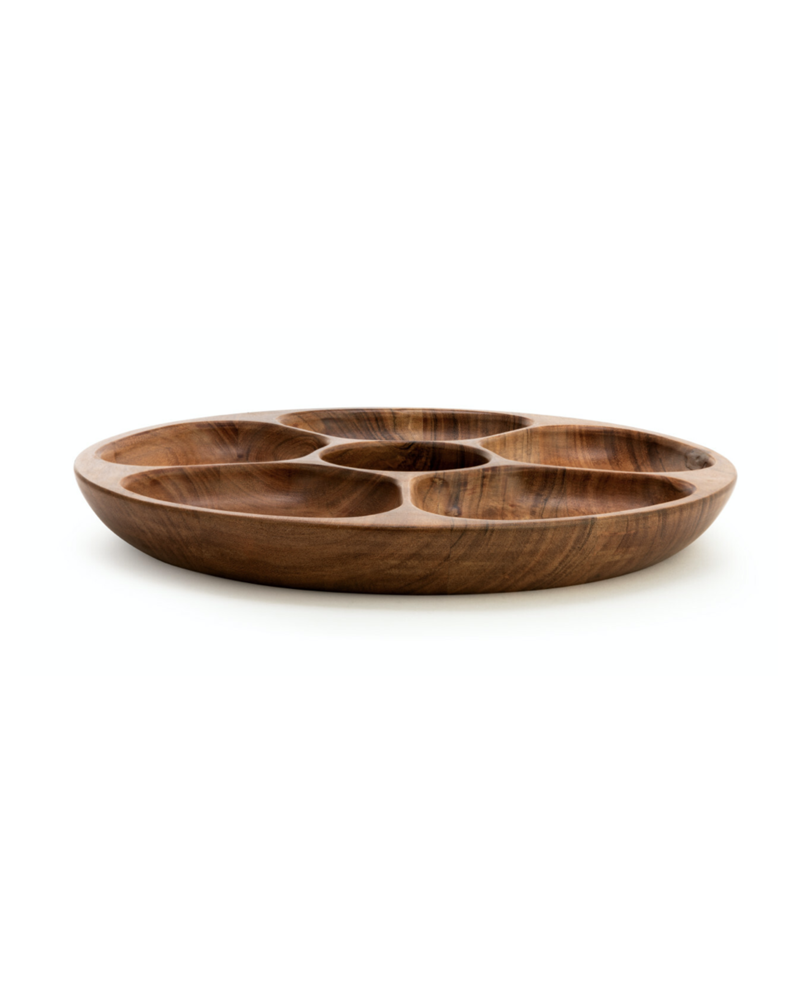 Demdaco Divided Wood Serving Tray