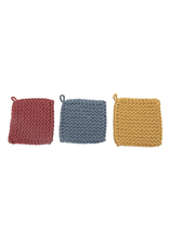 Creative Co-Op Cotton Crocheted Pot Holder