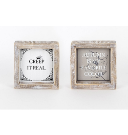 Adams & Co. Autumn Color/Creep it Real Reversible Sign 5 x 5