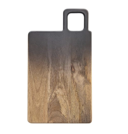 Bloomingville Mango Wood Cheese/Cutting Board, Black & Natural Ombre 18" x 10"