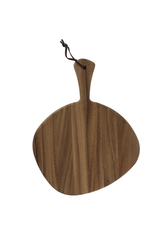 Bloomingville Acacia Wood Tray/Cutting Board with Leather Strap