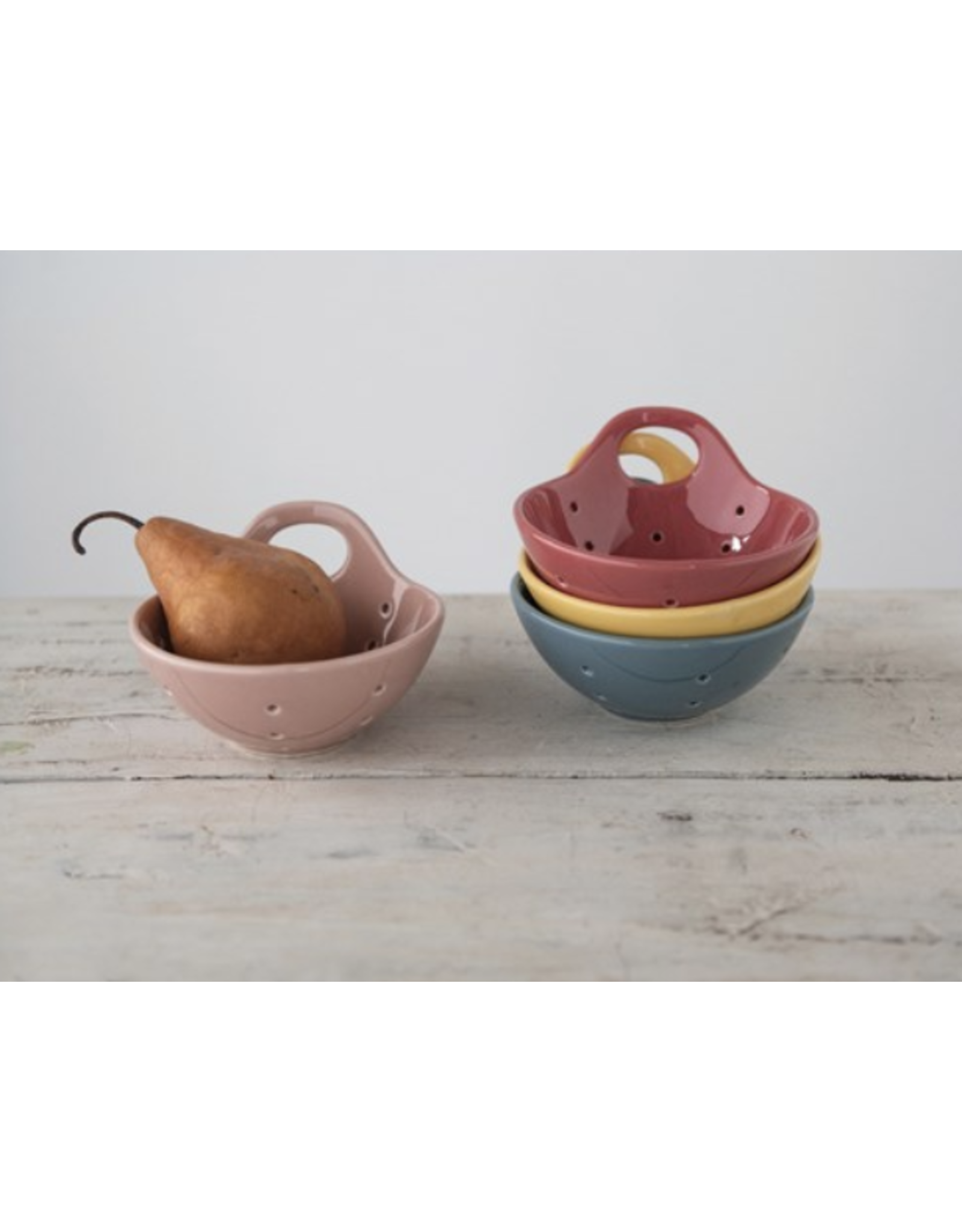 Creative Co-Op Round Stoneware Berry Bowl
