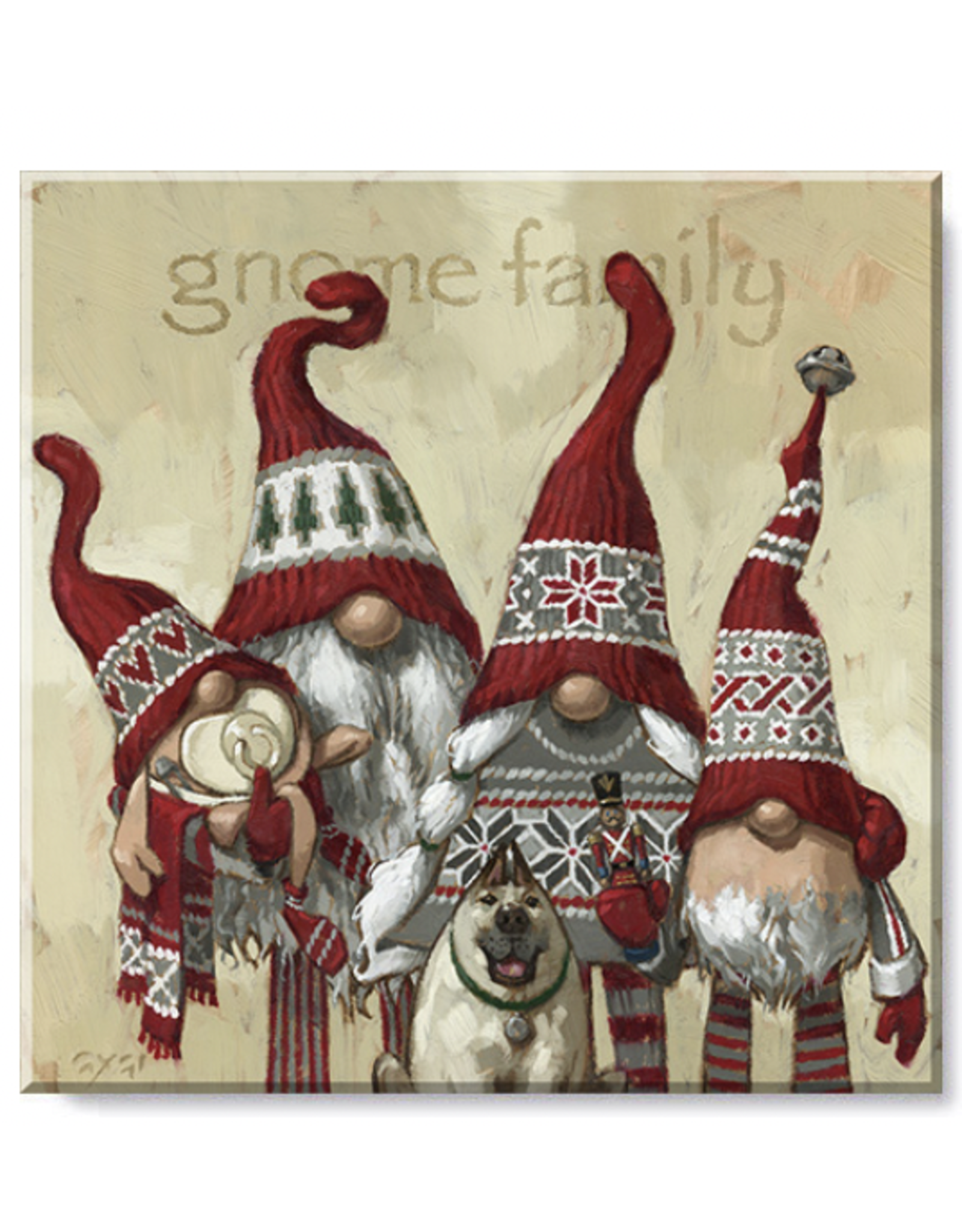 Sullivans Christmas Card Gnome Art 9x9