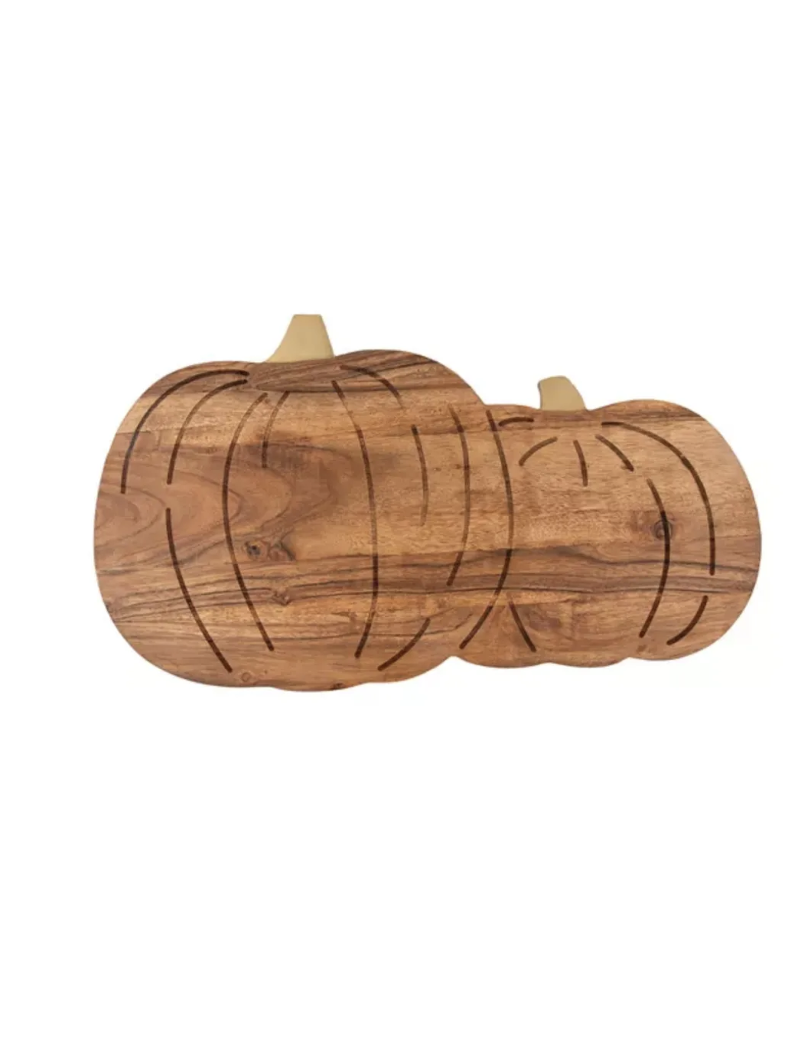 Thirstystone Duo Pumpkin Shaped Wood Serving Board