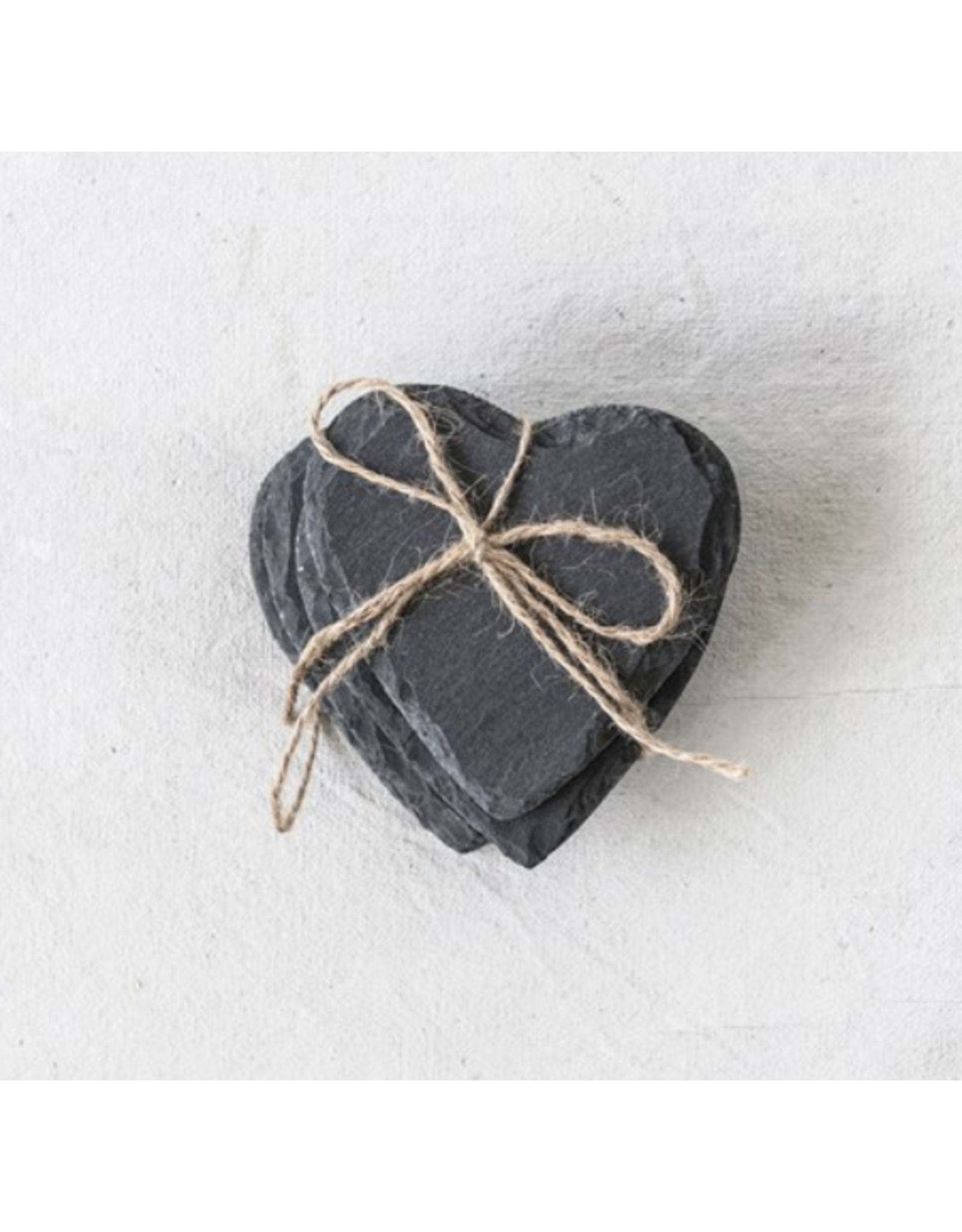 Creative Co-Op Slate Heart Coasters, set of 4 (includes engraving)