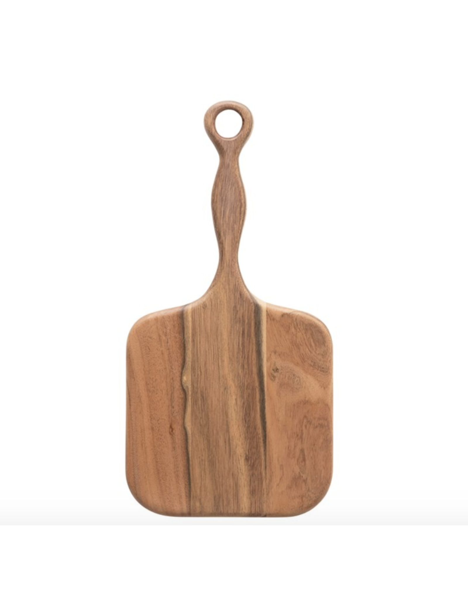 Creative Co-Op Acacia Wood Cheese & Cutting Board with Handle 16"