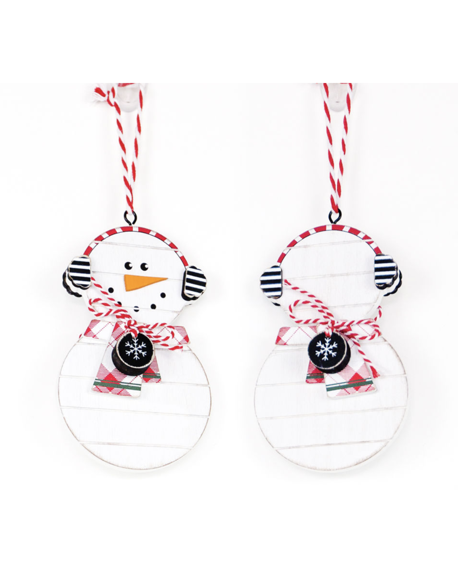 Adams & Co. Earmuff Reversible Snowman Ornament