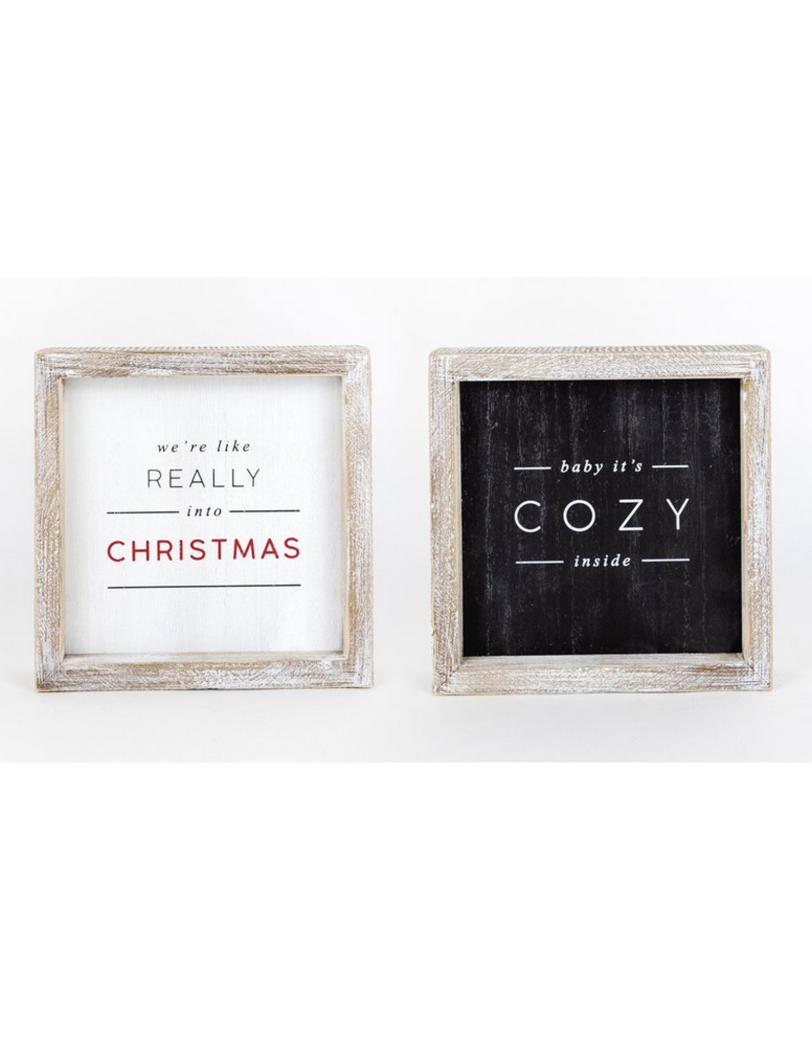 Adams & Co. Christmas/Cozy Reversible Sign