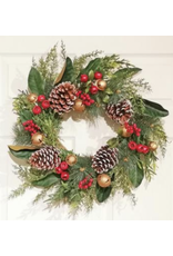 Fantastic Craft Magnolia & Pine Bell Wreath 24"