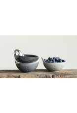 Creative Co-Op Round Stoneware Berry Bowl Natural Colors