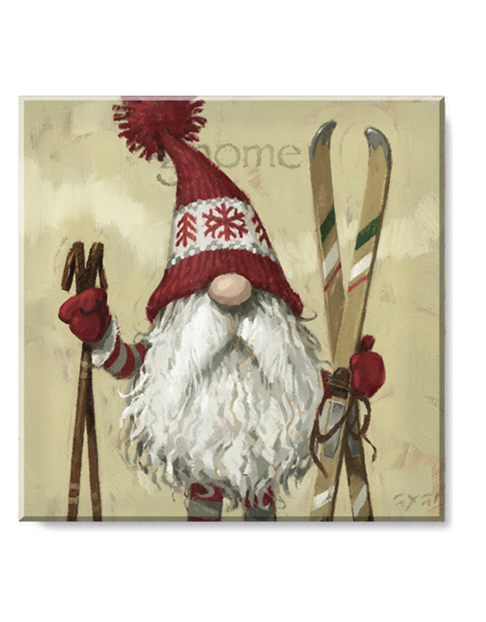 Sullivans Skier Gnome Wall Art 9 x 9