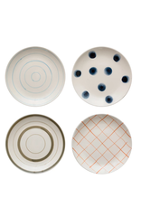 Creative Co-Op Hand Painted Stoneware Plates