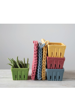 Creative Co-Op Cotton Crocheted Pot Holders Spring Fun Colors