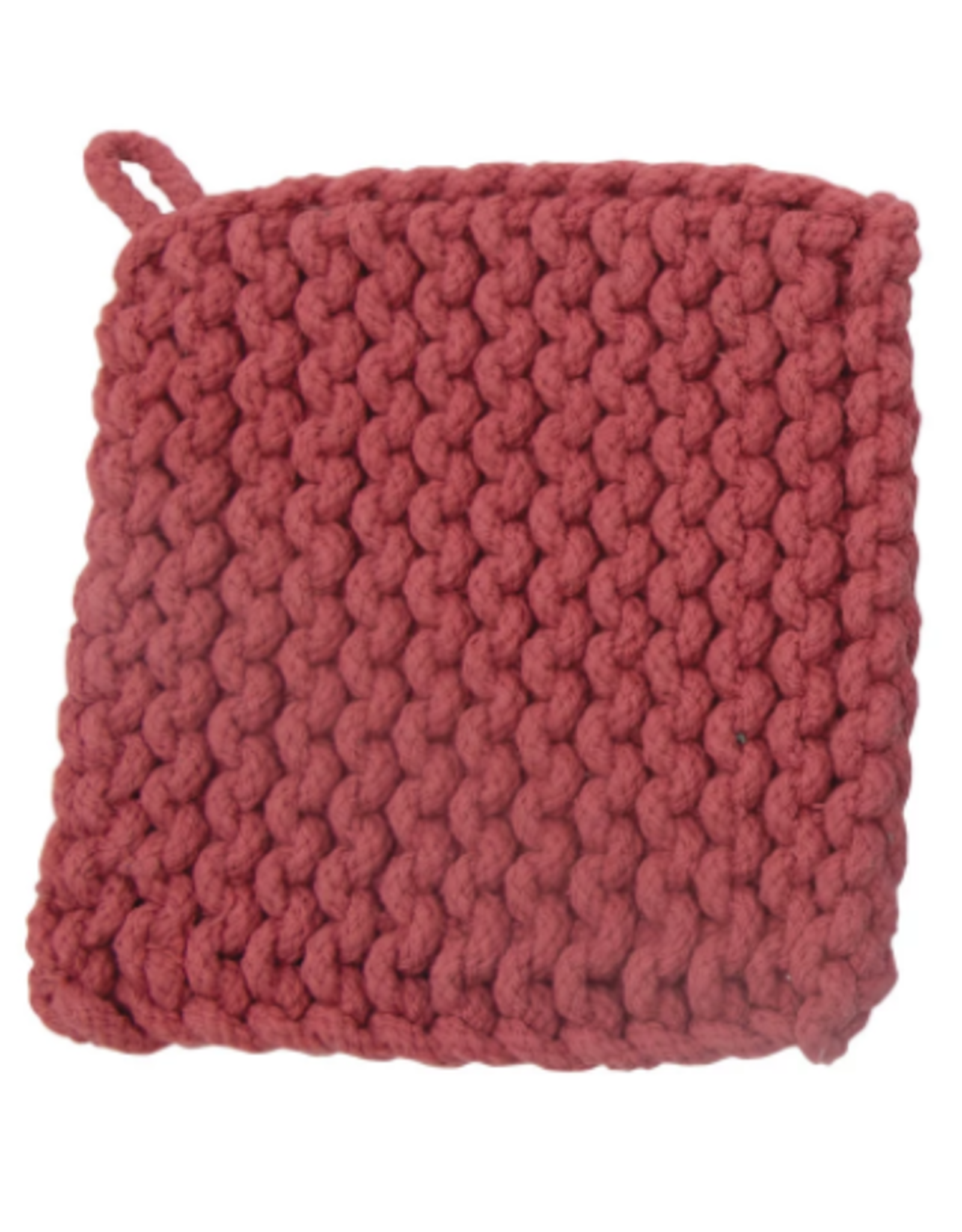 Creative Co-Op Cotton Crocheted Pot Holders Spring Fun Colors