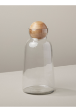 Be Home Glass & Mango Wood Decanter