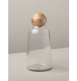 Be Home Glass & Mango Wood Decanter
