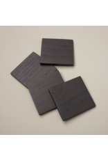 Be Home Ebony Teak Coasters, set of 4 (engraving included)