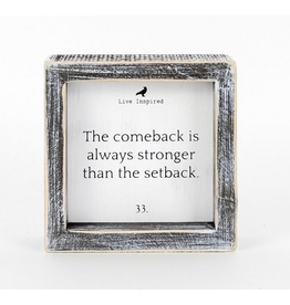 Adams & Co. Comeback Is Always Stronger Sign 5" x 5"