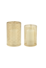 Melrose Yellow Gold Candle Holder, Large