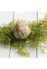 audreys Decorative Wood Orb with Floral