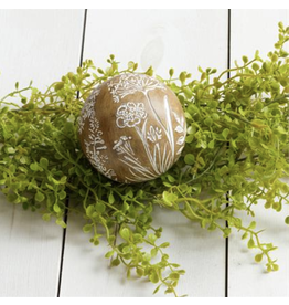 audreys Decorative Wood Orb with Floral