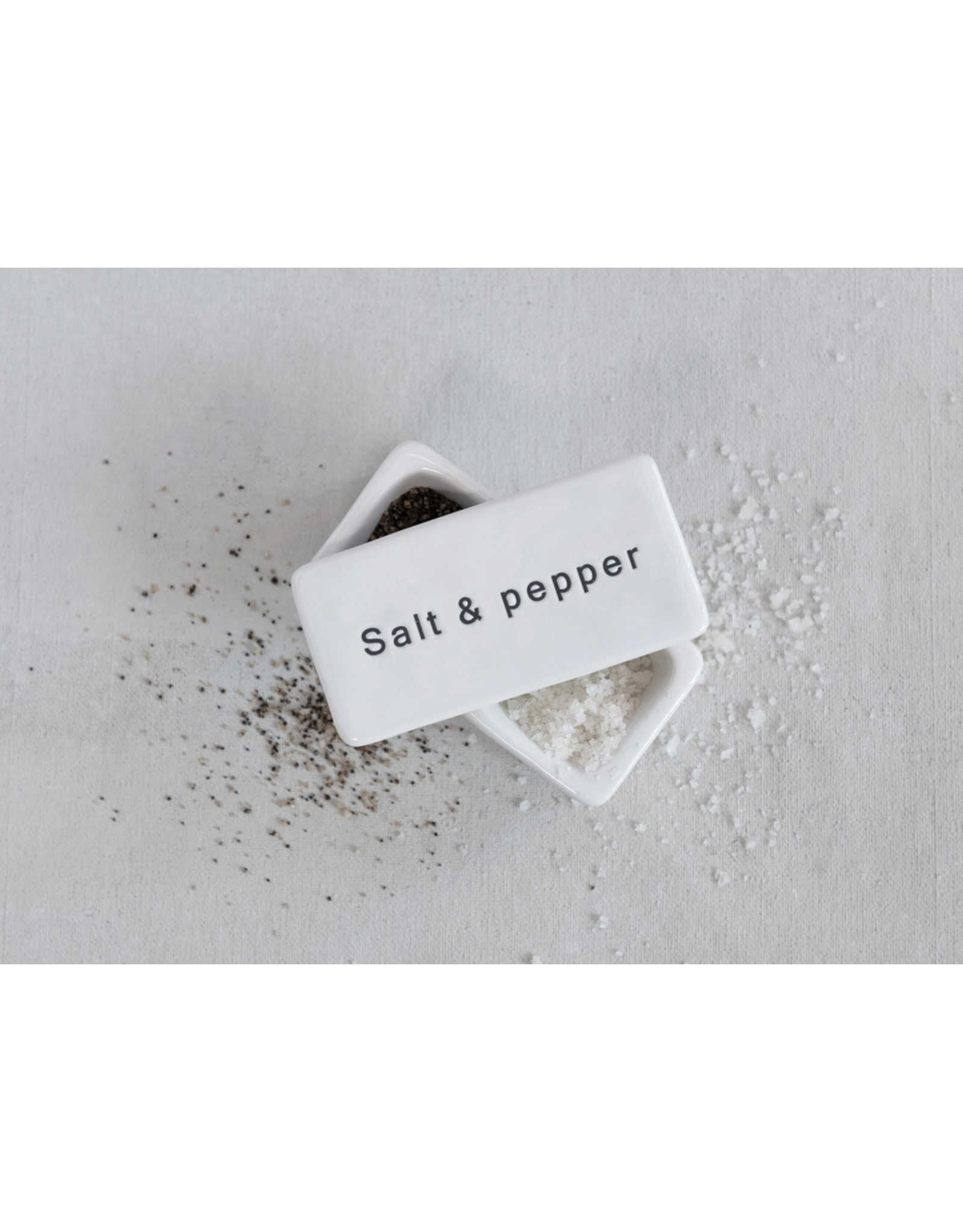 Creative Co-Op Salt & Pepper Pinch Pot