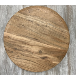 Acacia Wood Round Cutting Board 17.7 Dark Brown - The Good Tree