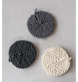 Creative Co-Op Round Cotton Crocheted Pot Holder
