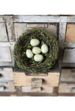 Lancaster & Vintage Moss Twined Birdnest with Eggs