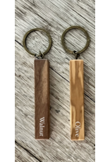 KW Custom Creations 2 Wooden Bar Keychain