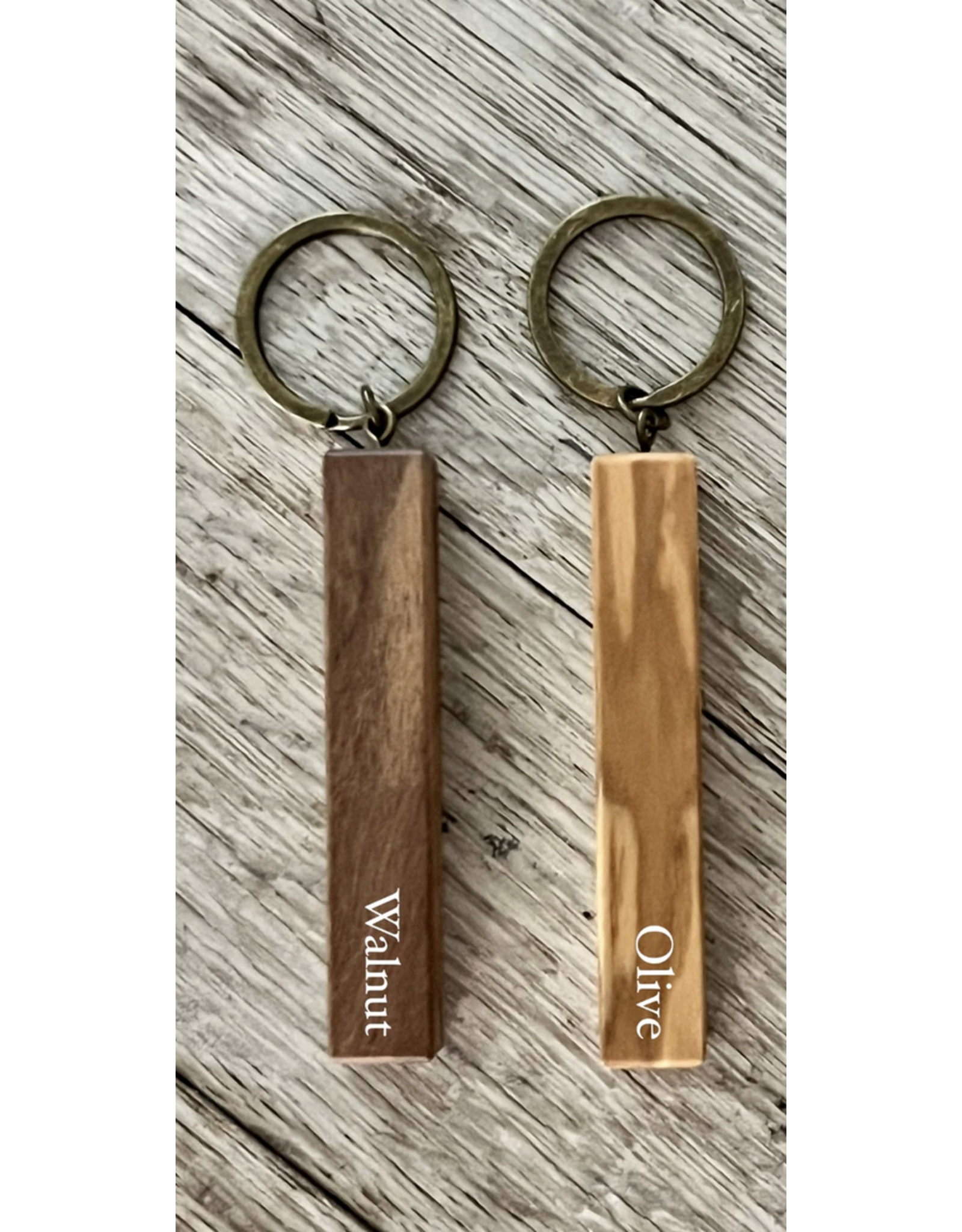 KW Custom Creations 2 Wooden Bar Keychain