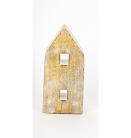 Adams & Co. Mango Wood House Cutout, Small