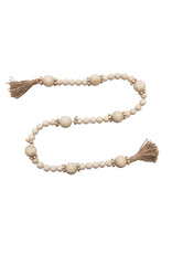 Creative Co-Op Wood Bead Garland Natural 48"