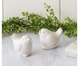 Ceramic Parakeet Bird on Flower Magnetic Salt & Pepper Shakers, Home D –  kevinsgiftshoppe