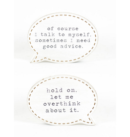 Adams & Co. Talk To Myself/Overthink About It Reversible Conversation Bubble